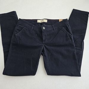 Hollister Women's Dark Blue Straight Leg Pants With Zipper  - Size 5 W 27 ‐ NWT
